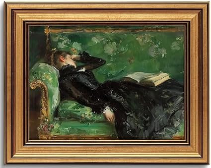 Vintage Gold Framed Decadent Girl Canvas Wall Art Victorian Style Girl Painting Picture Wall Deco... | Amazon (US)