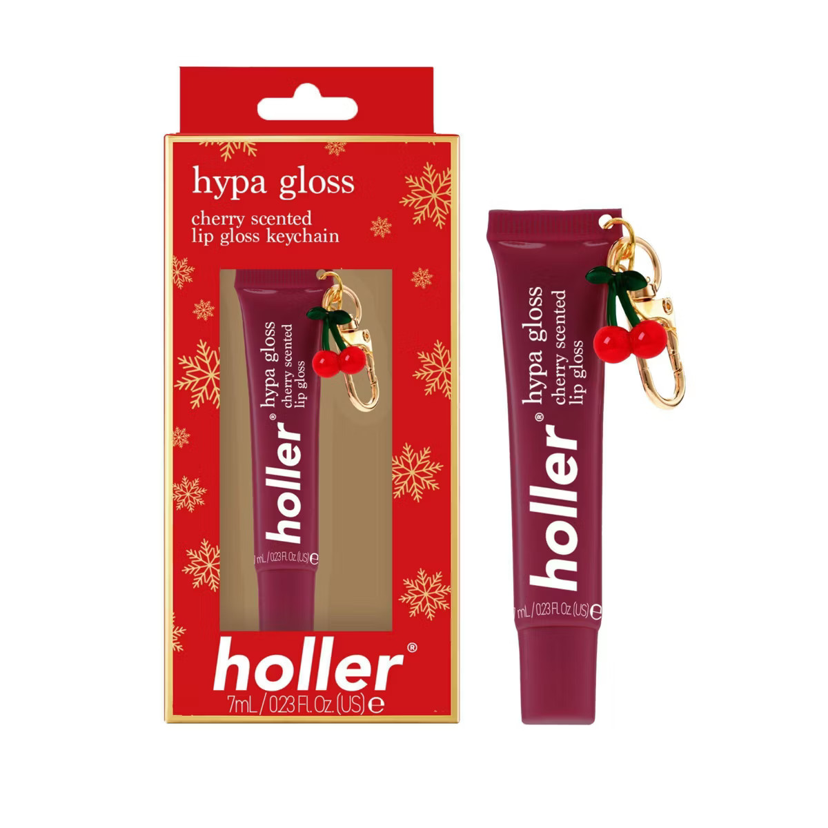 Holler and Glow Hypa Gloss Lip Gloss With Charm - Dusky Pink Bow - 0.23 fl oz | Target
