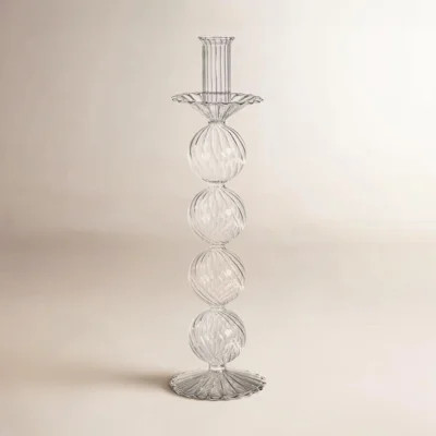 Adrienna Swirl Glass Candlestick Holder | Wayfair North America