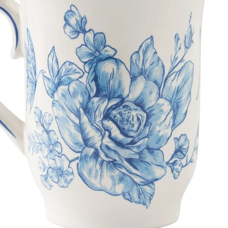 The Pioneer Woman Agatha 12-Ounce Stoneware Mug, Blue | Walmart (US)