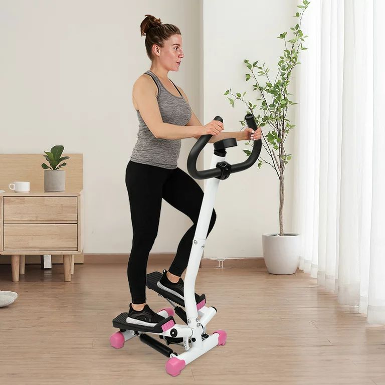 UBesGoo Mini Aerobic Stepper, Stair Climber Twist Fitness Machine with handle, Pink | Walmart (US)