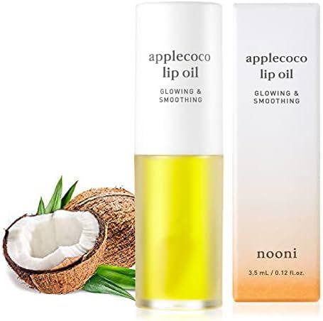 NOONI Applecoco Lip Oil | Korean Lip Oil To Soften Dry Lips with Coconut Oil | Skincare, Vegan, Crue | Amazon (US)