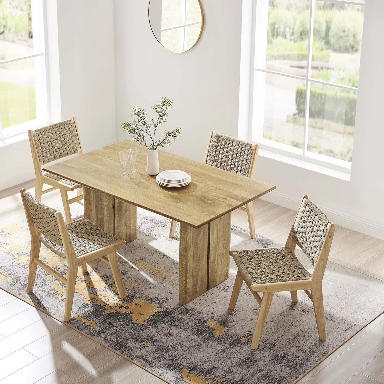 Amistad 60" Wood Dining Table - Walmart.com | Walmart (US)