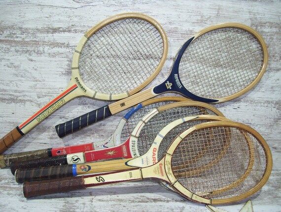 Wood Tennis Racquets Spalding Youngstar Garcia Sportcraft | Etsy | Etsy (US)