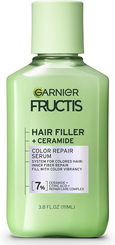 Amazon.com : Garnier Fructis Hair Filler Color Repair Serum for Colored, Bleached Hair - Ceramide... | Amazon (US)