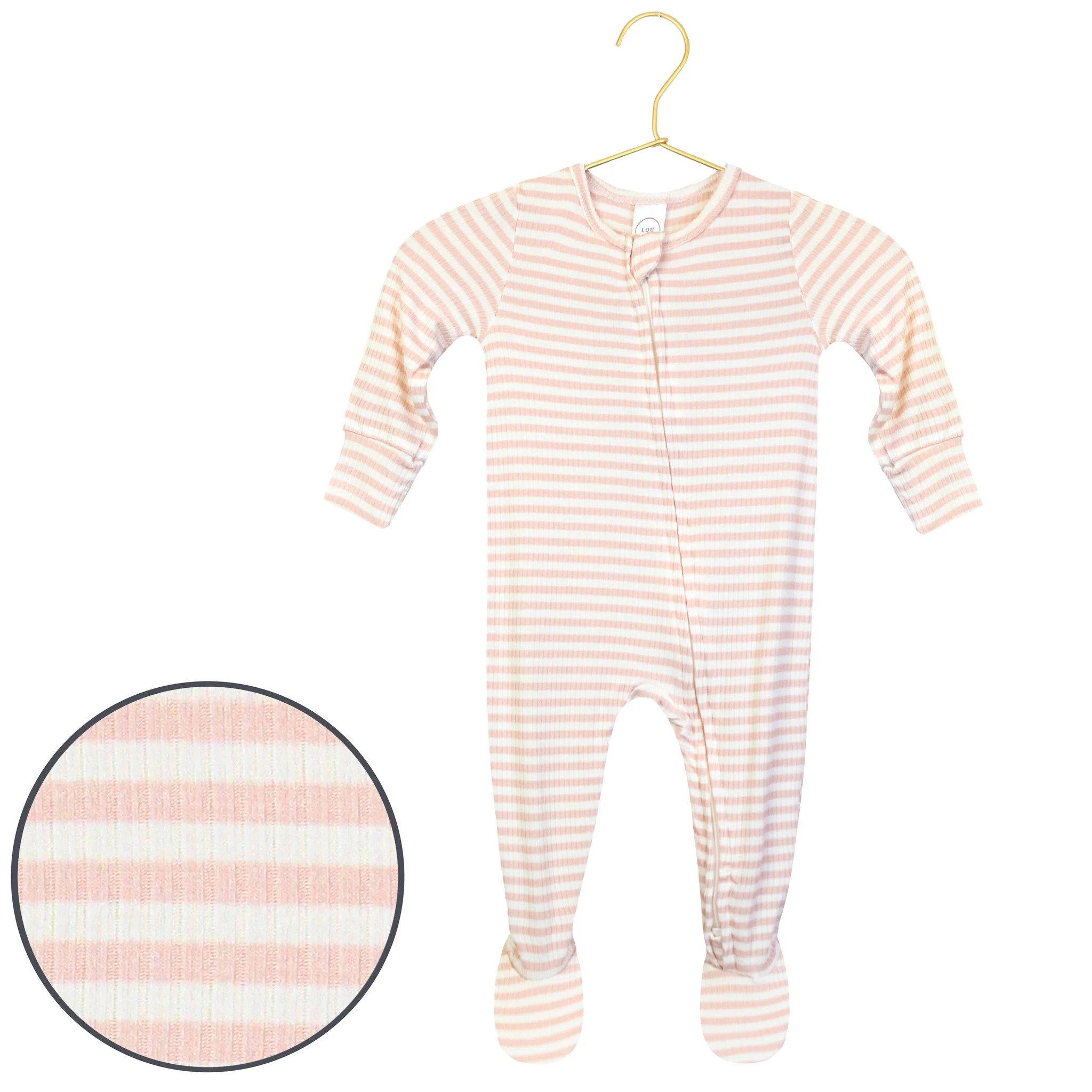 Harper Ribbed Zipper Footies | Lou Lou & Company