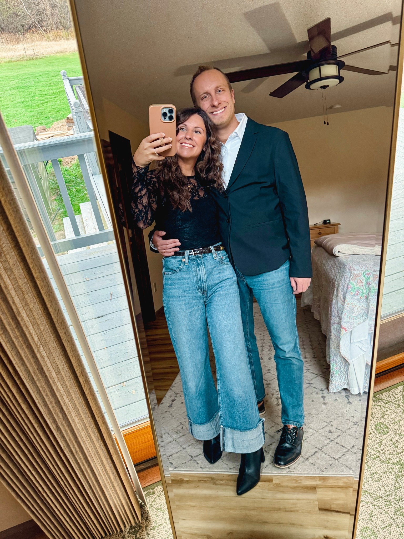 Wearing small in the tank (older, so I linked similar), small in the lace top, 25 in my jeans (I cuffed them myself). My boots are older so I linked similar. 


My husband is wearing size medium in his shirt and jacket and 32x30 in his jeans and true size in his shoes 


#LTKPetite #LTKSeasonal #LTKFindsUnder100