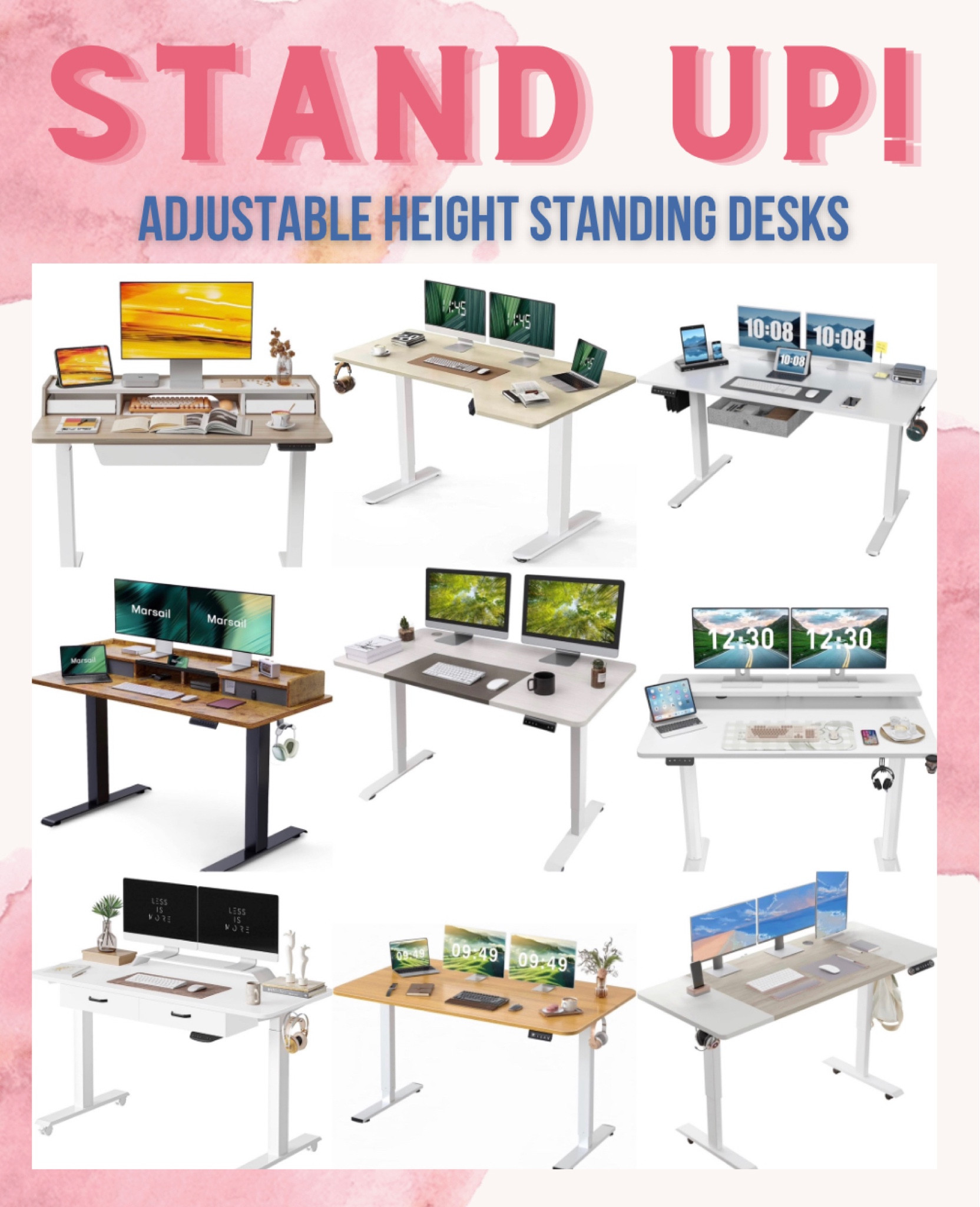 Adjustable stand up desks!