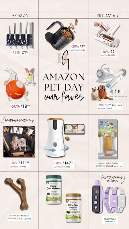 Amazon PET DAY faves & our top picks 🐾🦴🤌🏼🤎 lots of fun sales going on today & tomorrow! 

Dog mom / golden retriever / Holley Gabrielle 

#LTKFindsUnder100 #LTKSaleAlert #LTKFindsUnder50