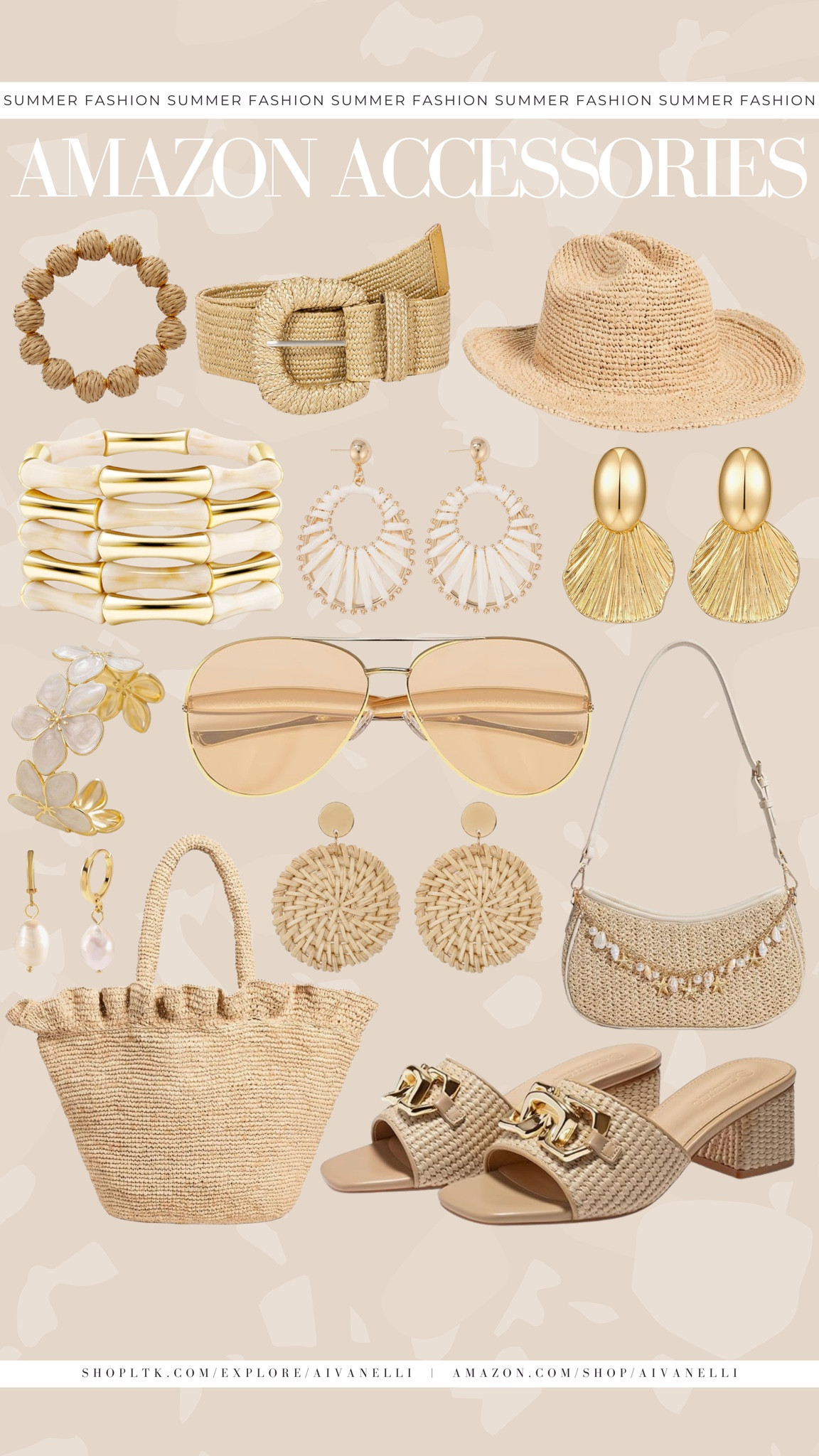 Amazon summer accessories

Straw tote bags
Oversized sun hats
Trendy sunglasses
Beach coverup accessories
Statement earrings
Layered gold jewelry
Summer hair accessories
Vacation ready handbags
Lightweight scarves and wraps

#LTKSeasonal #LTKSaleAlert