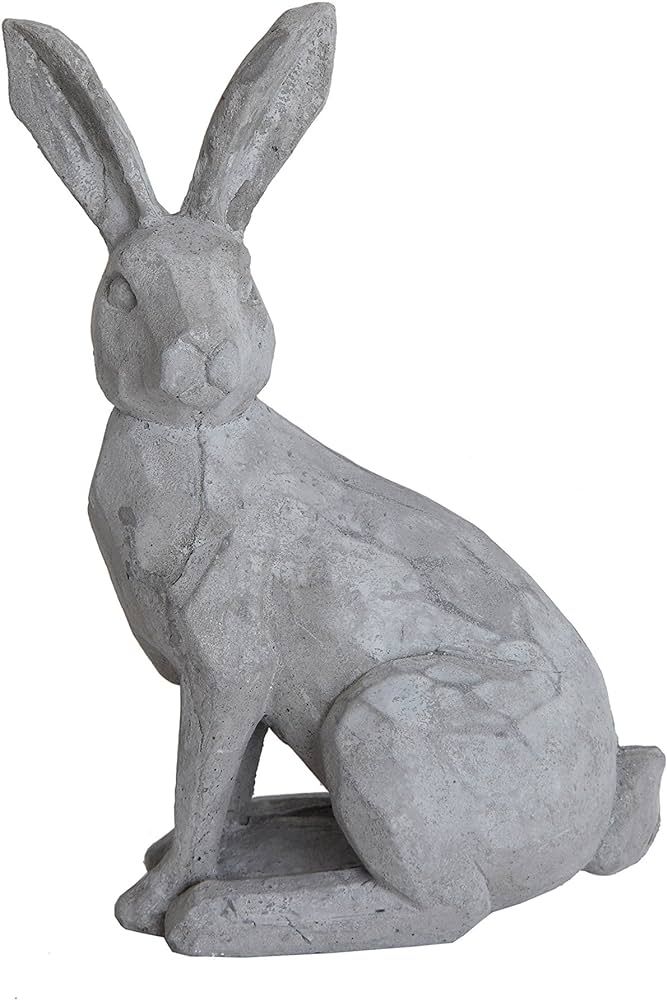 Creative Co-Op Grey Cement Rabbit Figurine | Amazon (US)