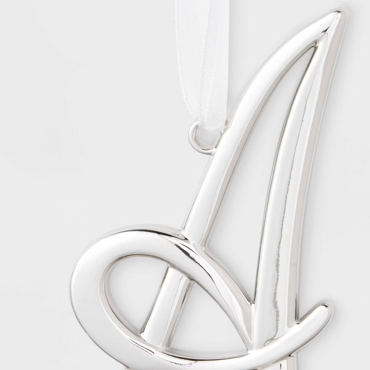 Metal Monogram Christmas Tree Ornament Silver - Wondershop™ | Target