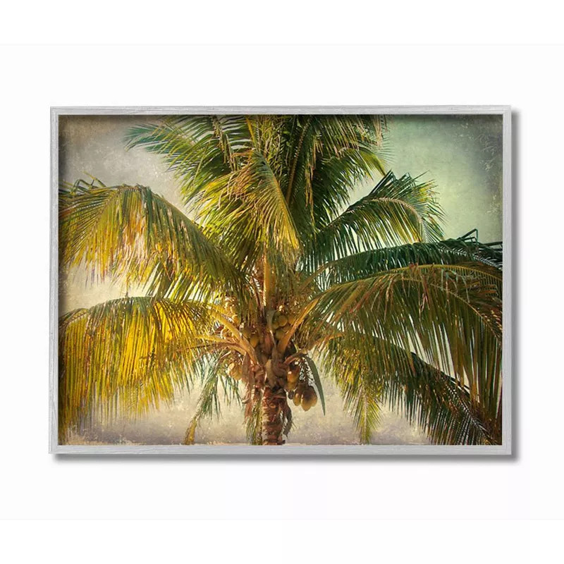 Stupell Home Decor Tropical Summer Palm Tree Framed Wall Art, Green | Kohl's