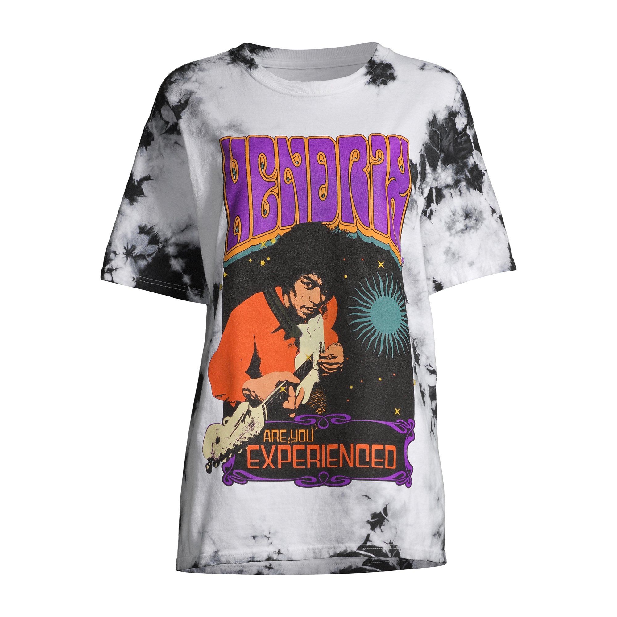 Jimi Hendrix Women's Tie Dye Short Sleeve Graphic T-Shirt | Walmart (US)