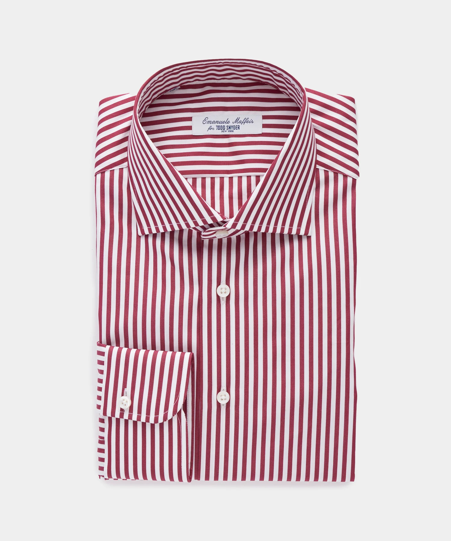 Emanuele Maffeis + Todd Snyder Red Candy Stripe Dress Shirt | Todd Snyder