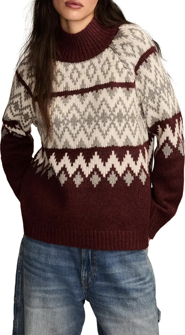 Lucky Brand Fair Isle Mock Neck Sweater | Nordstrom | Nordstrom