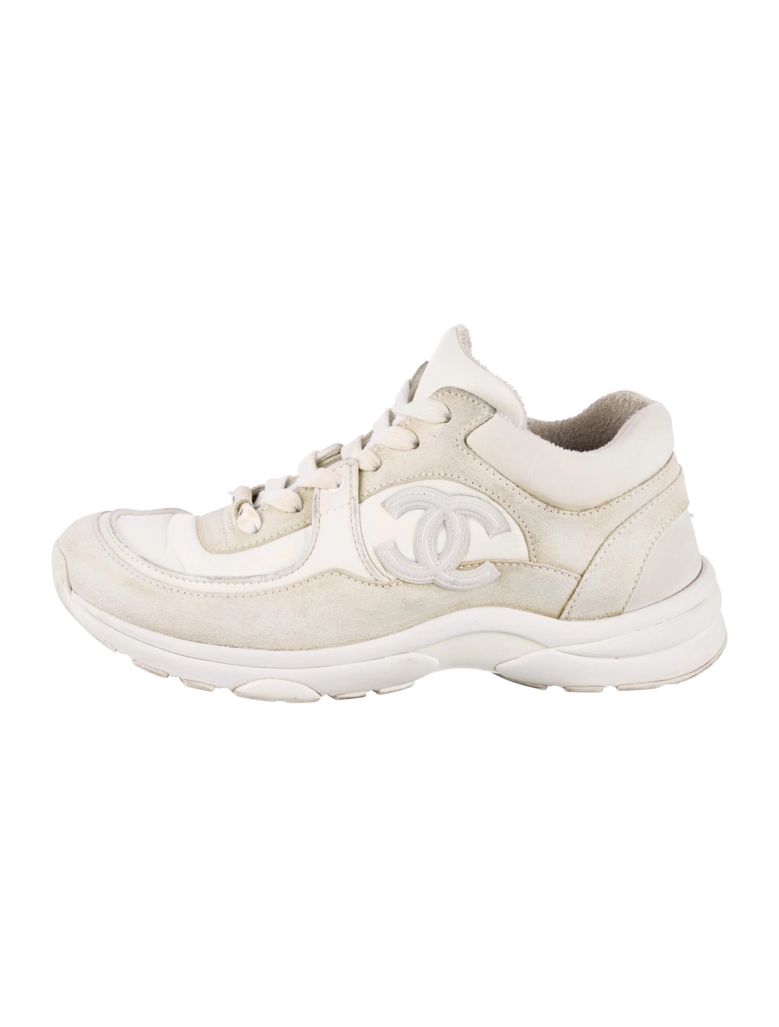 Interlocking CC Logo Nylon Chunky Sneakers | The RealReal
