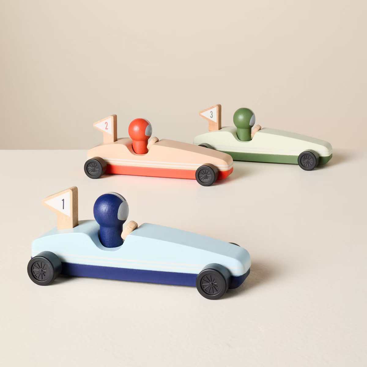 Toy Wooden Pull-Back Race Car Set 3pc - Hearth & Hand™ with Magnolia | Target