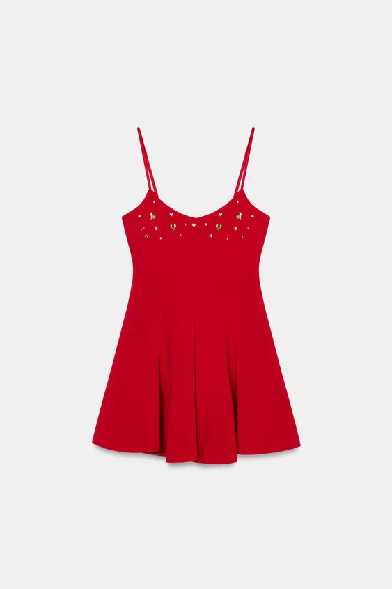 STRETCH DRESS WITH HEARTS | Zara UK