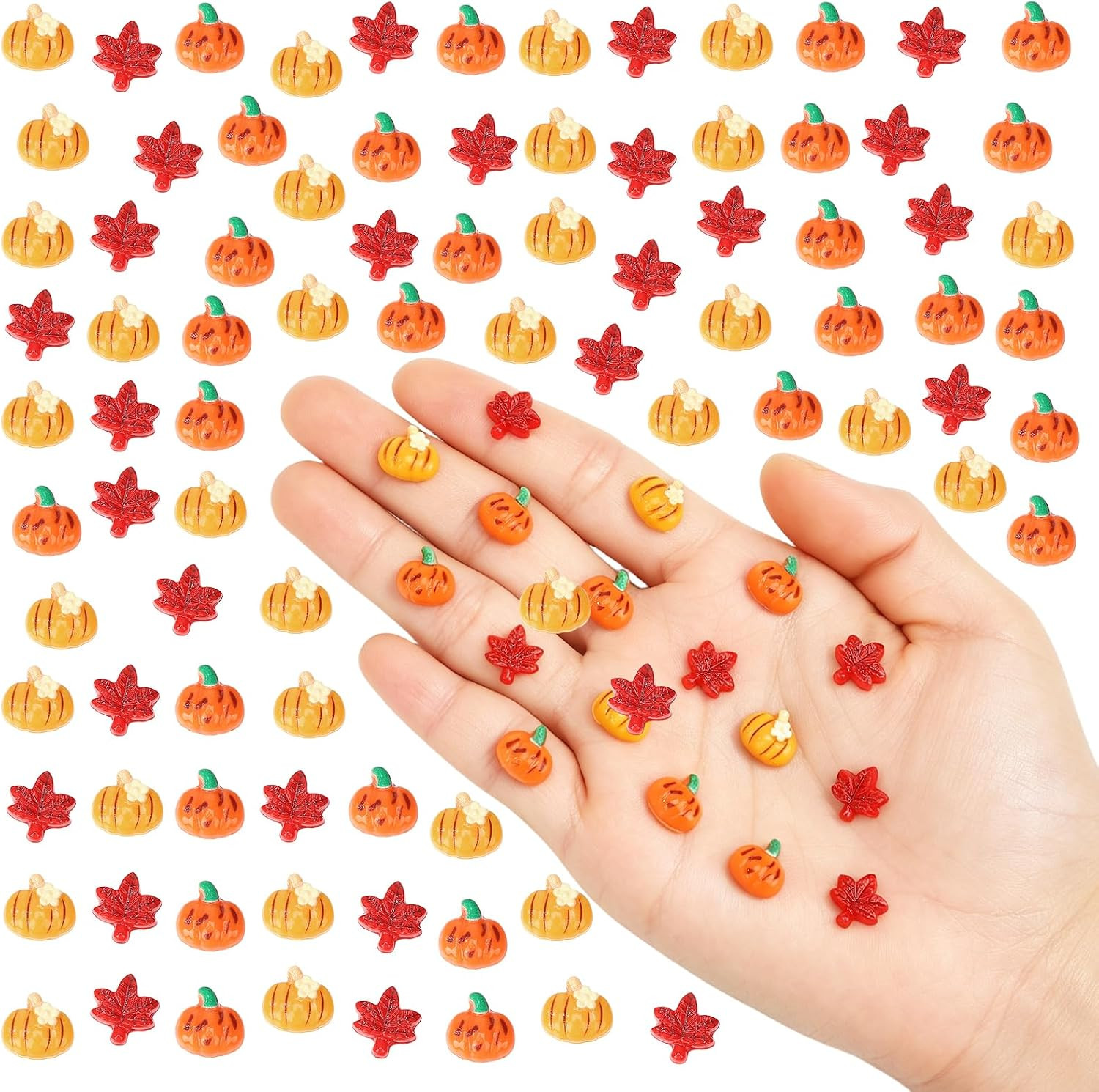 200pcs Fall Resin Charms for Crafts Thankgiving Flatback Resin Charms | Amazon (US)