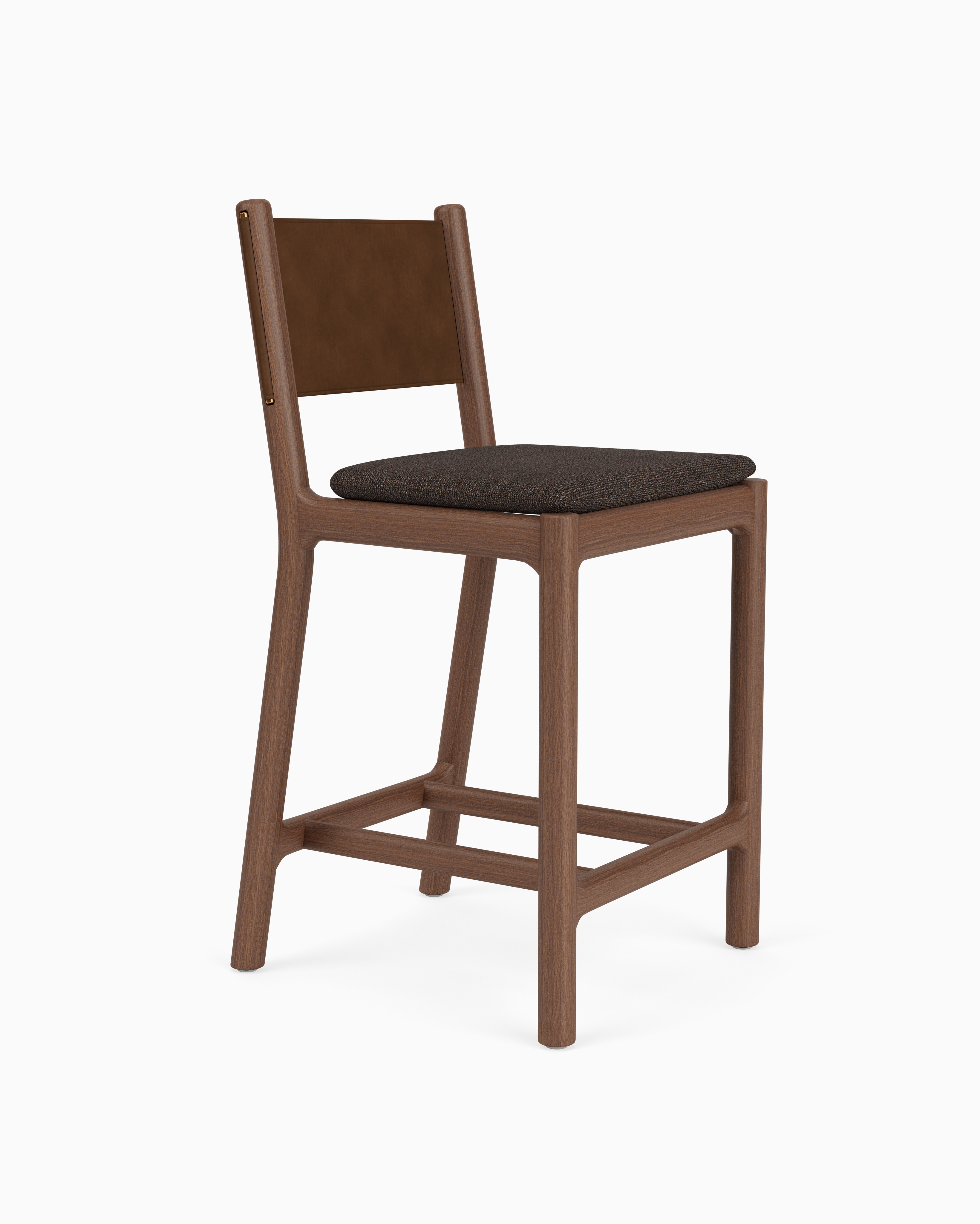 Avon Counter Stool | Italian Leather & Wood Kitchen Seating Stools | Denver Modern