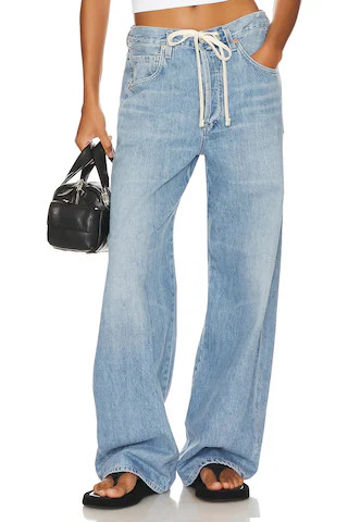 Petite Brynn Drawstring Jeans in Blue Lace | Revolve Clothing (Global)