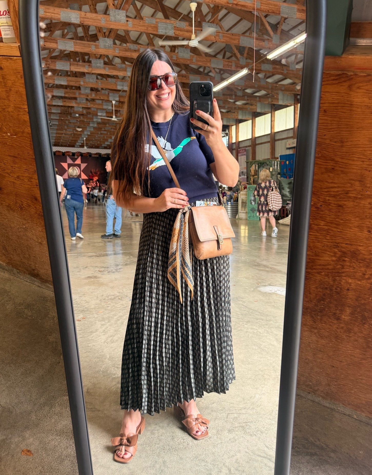 I got so many compliments on my 🦆 sweater at the Country Living Antique Fair! Size down (I am wearing a M) and TTS fun pleated skirt! 
(Bag and scarf are vintage and shoes are from last summer)

#LTKootd #LTKMidsize #LTKdayinmylife