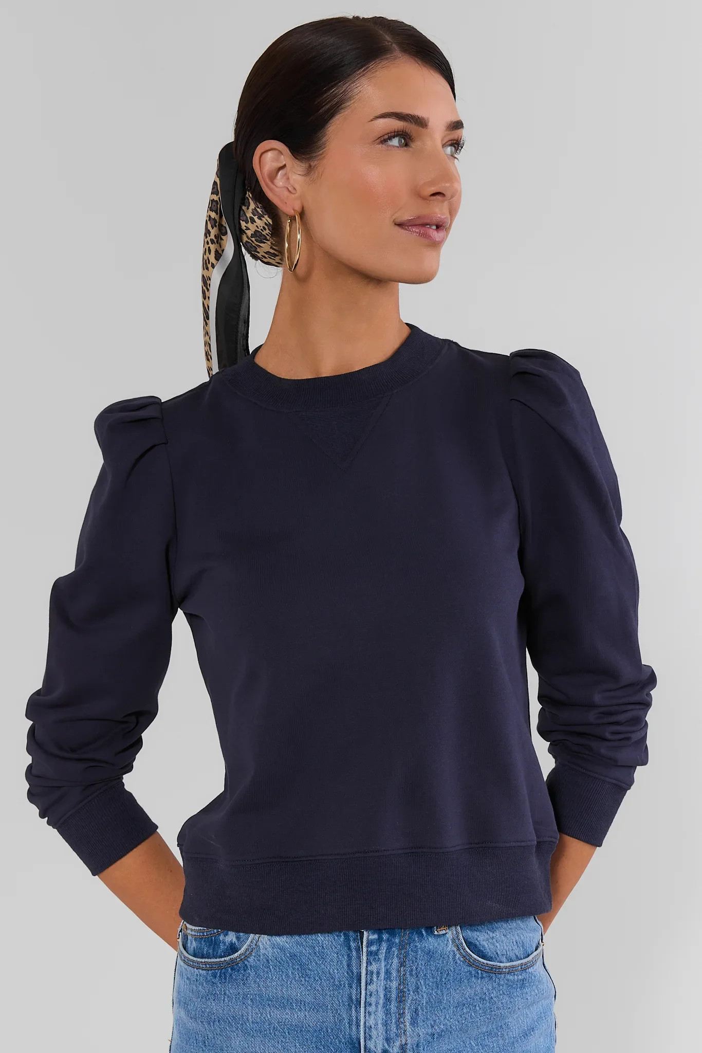 Navy Knit Crewneck | Avara