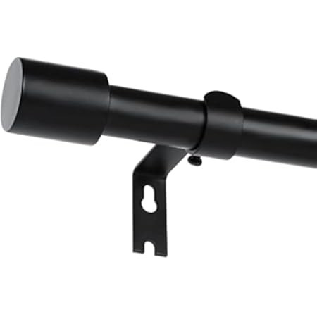 Alskarhem Black Curtain Rods for Windows 30 to 116 Inch,5/8 Inch Small Curtain Rod Set With Brackets | Amazon (US)