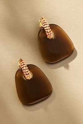 Beaded Top Resin Drop Earrings | Anthropologie (US)