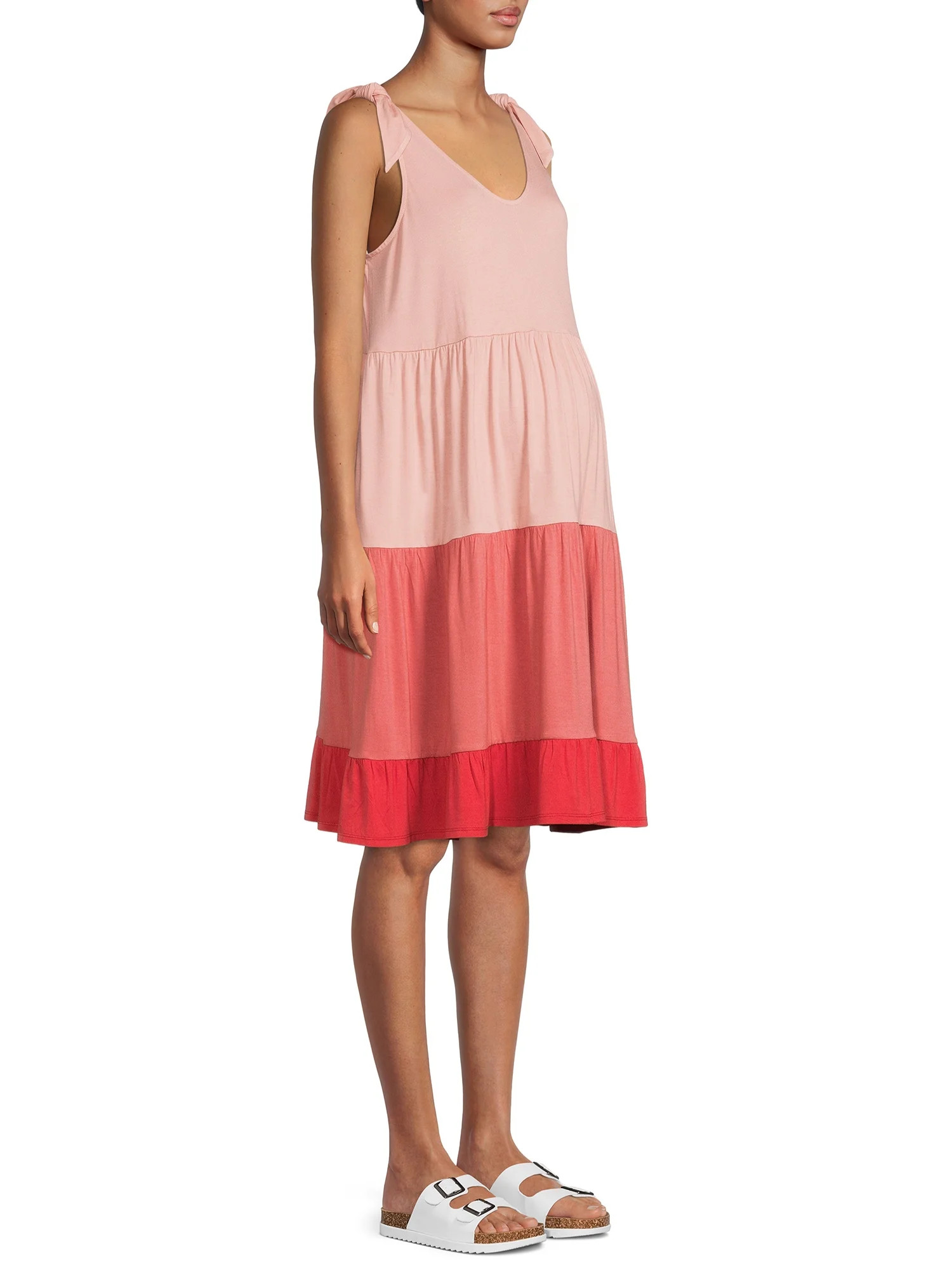 Time And Tru Women's Maternity Tiered Tank Dress - Walmart.com | Walmart (US)