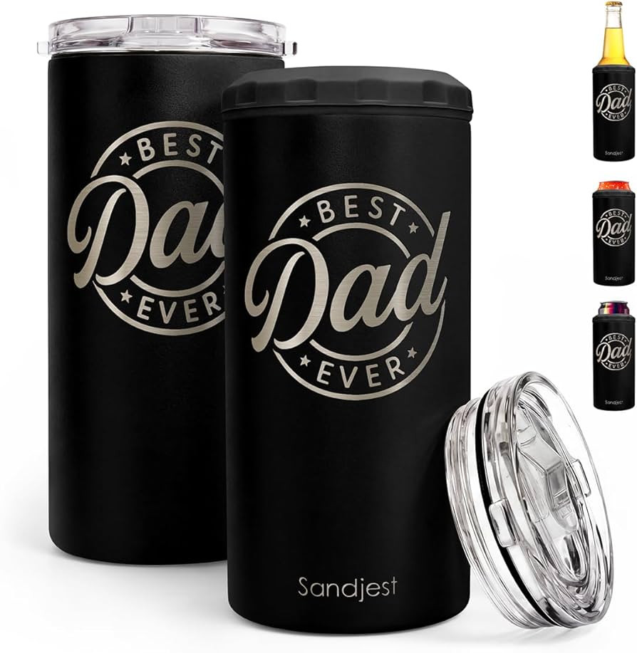 Best Dad Ever Can Cooler Drink 12oz - Travel Mug Cup - Stainless Steel Insulated for Men - Tumble... | Amazon (US)