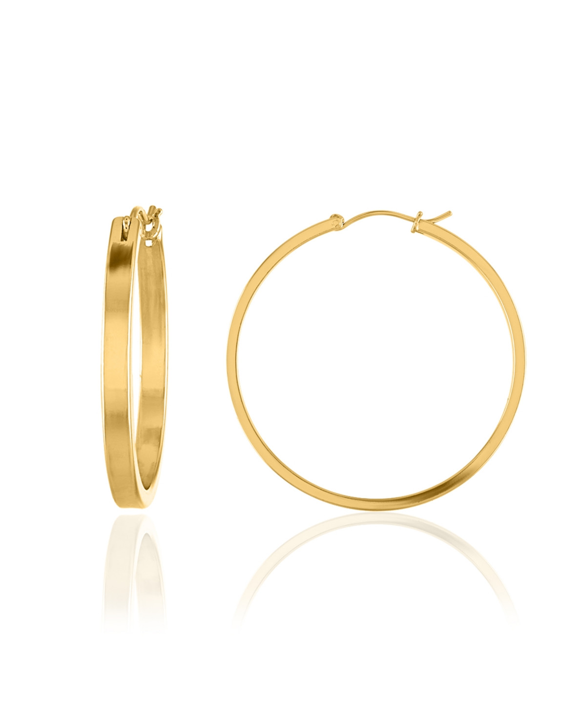 Oma The Label Women's Shiny Jordan 18K Gold Plated Brass Medium Hoop Earrings, 2 | Macys (US)