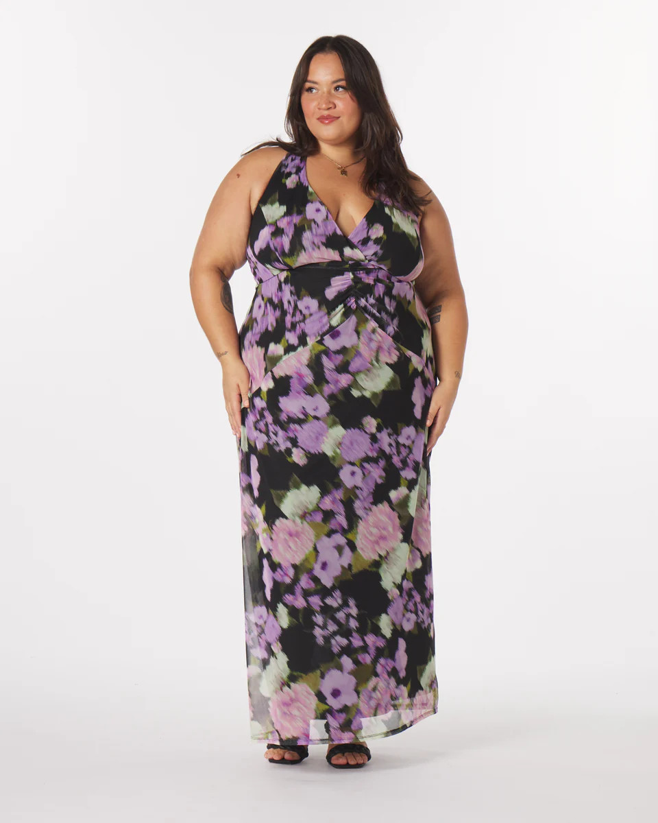 “Elizabeth” Halter Maxi Dress in Jaded Floral
            
              Sale | What Lo Wants