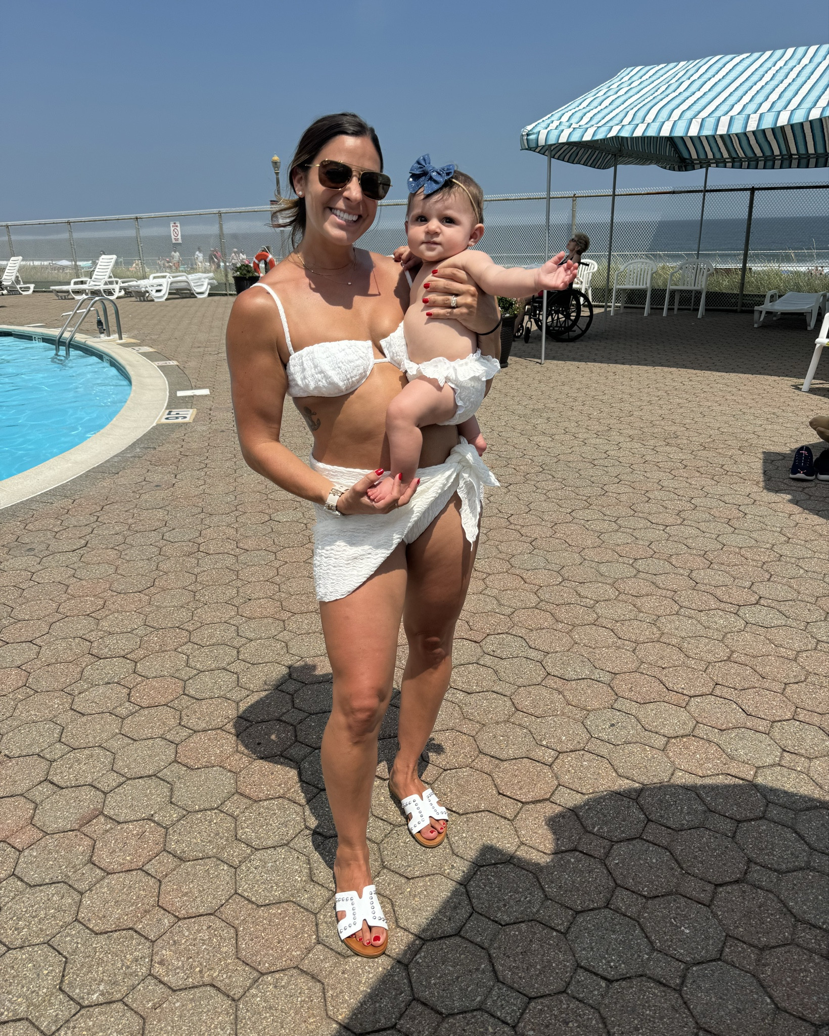 Mommy and me swim bikini sets ! Love shopping swim for my little one this summer! This white super soft scrunch set is absolutely perfect  and comfy!

#LTKTravel #LTKSwim #LTKBaby