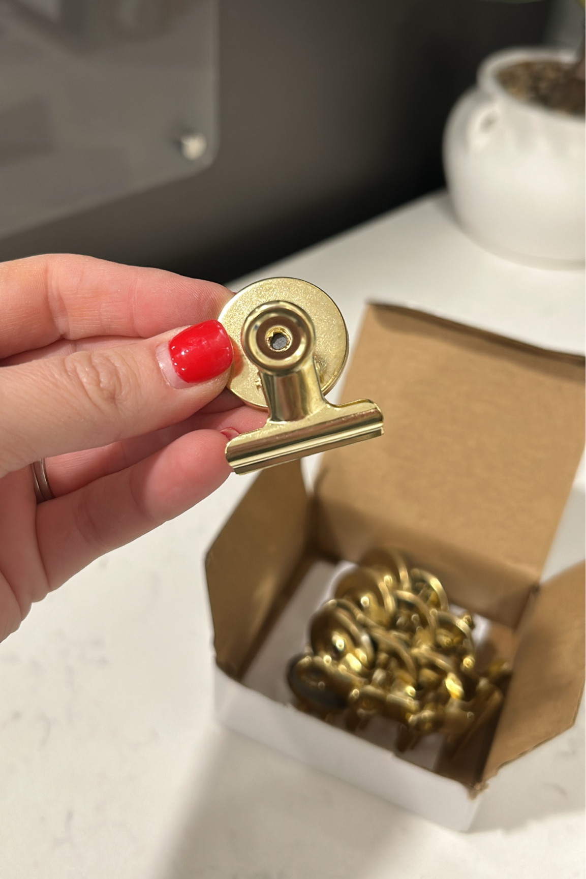 Magnetic clips for fridge! Love the gold! #amazon #amazonfinds #amazongadgets #founditonamazon #organization

#LTKFindsUnder50 #LTKHome #LTKFindsUnder100