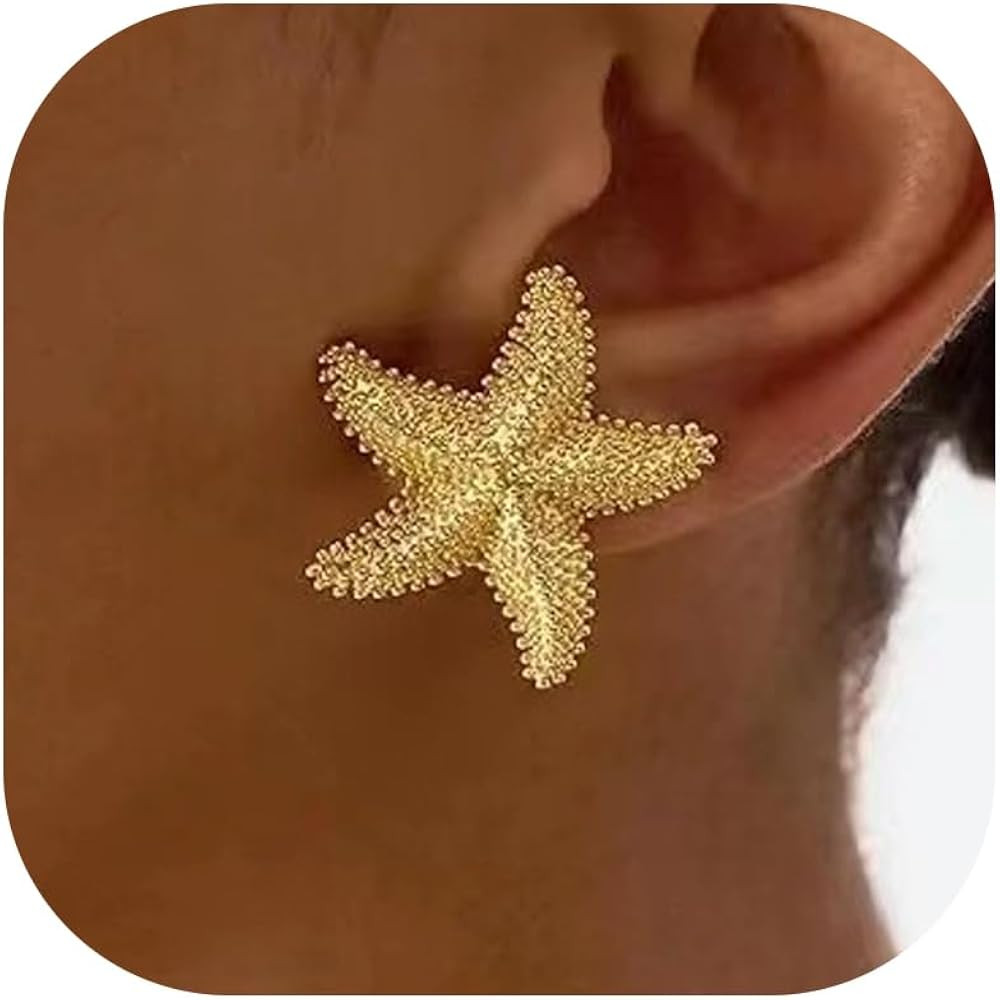 Seashell Starfish Earrings Beach Jewelry for Women Pearl Drop Shell Earrings Ocean Beachy Fashion... | Amazon (US)