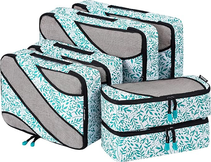 BAGAIL 6 Set Packing Cubes,3 Various Sizes Travel Luggage Packing Organizers | Amazon (US)