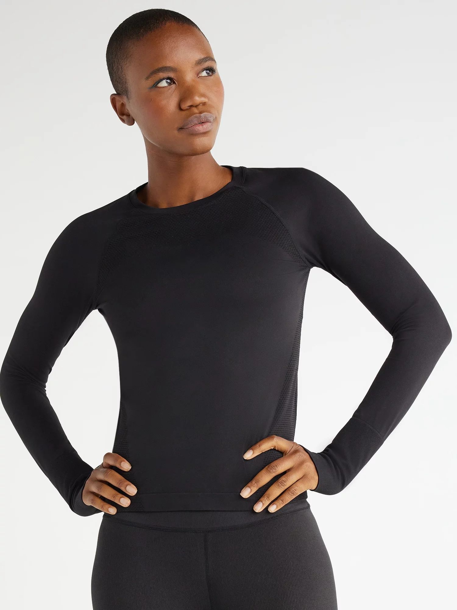 Love & Sports Women's Seamless Sports Shirt with Long Sleeves, Sizes XS-XXL | Walmart (US)