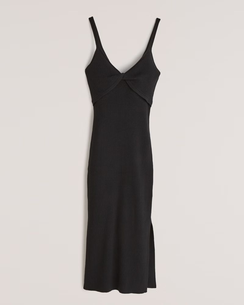 Twist-Front Midi Sweater Dress | Abercrombie & Fitch (US)