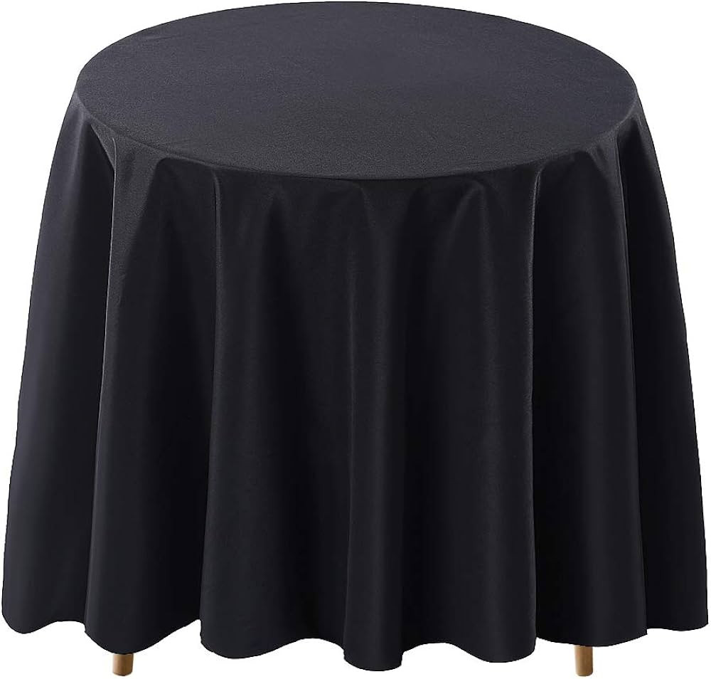 Surmente Tablecloth 90 Inch Round Polyester Table Cloth for Weddings, Banquets, or Restaurants (B... | Amazon (US)