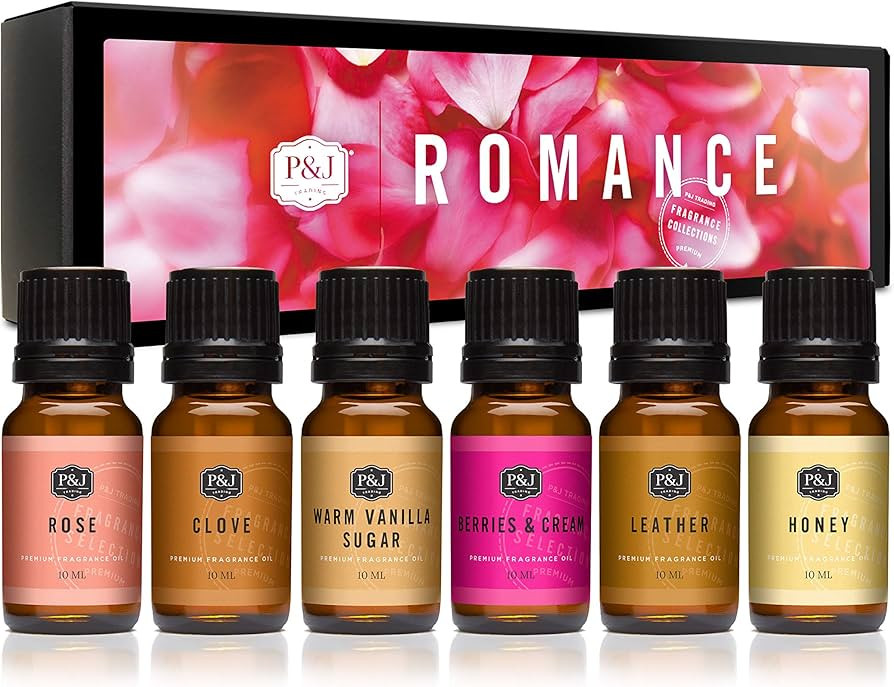P&J Fragrance Oil Romance Set | Honey, Rose, Leather, Warm Vanilla Sugar, Berries & Cream, Clove ... | Amazon (US)