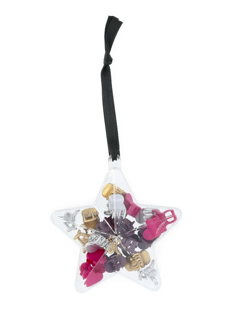 Wonder Nation Girls Star Ornament with Mini Claw Clips, 21 Piece, Multi | Walmart (US)