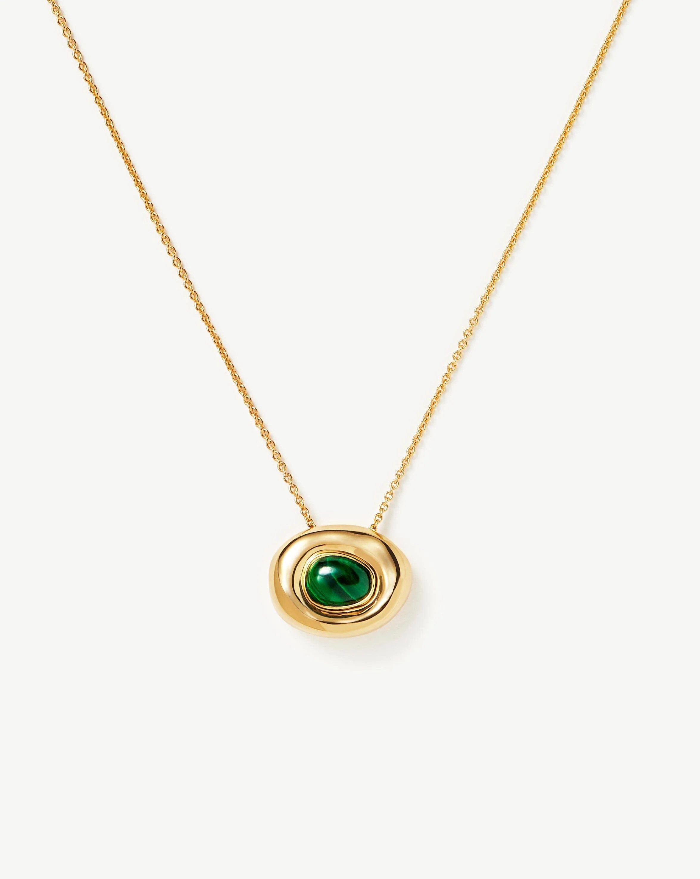 Molten Gemstone Doughnut Pendant Necklace | 18ct Gold Plated Vermeil/M | Missoma