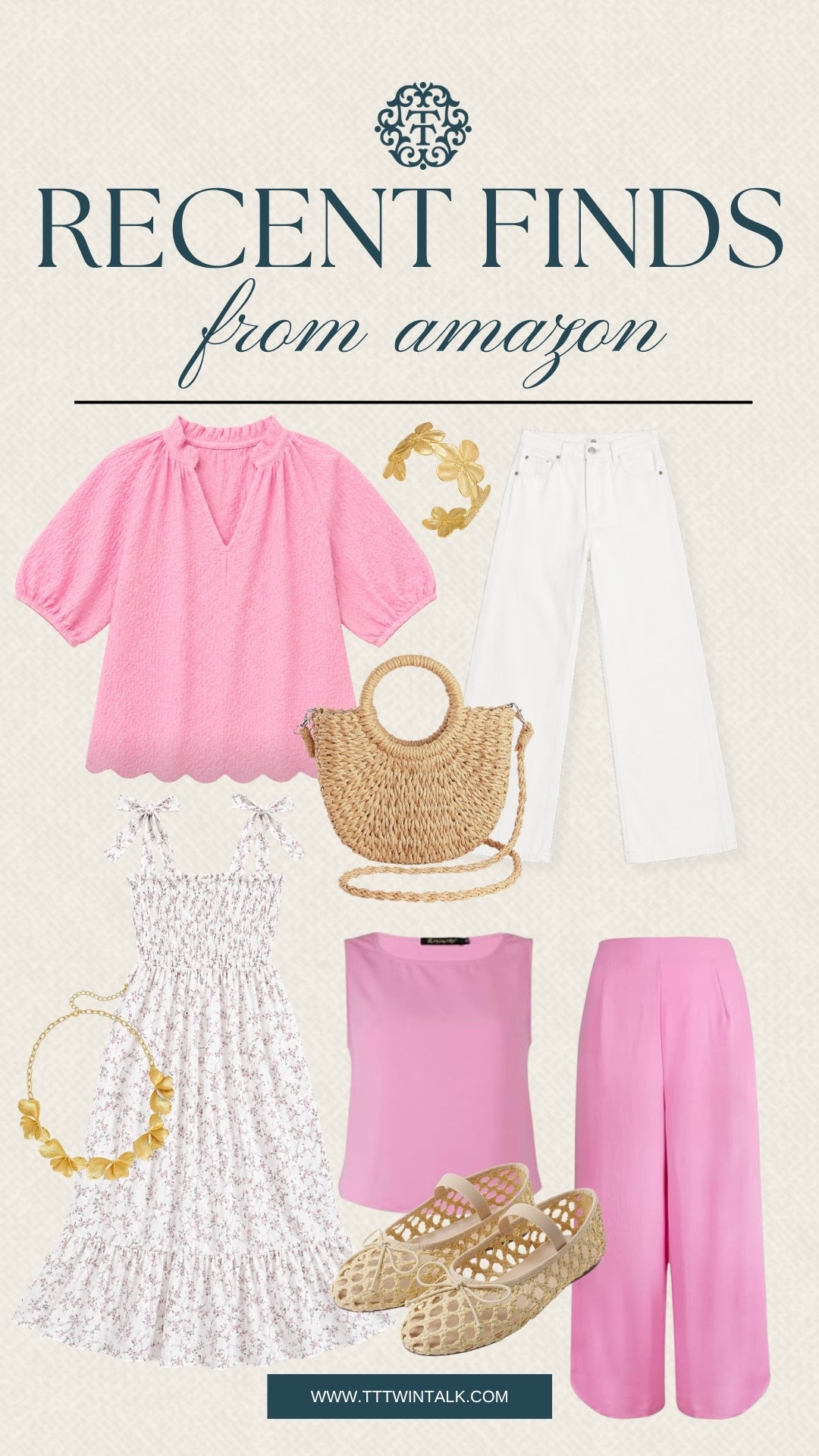 A little pink Amazon edit just makes us happy. The scallop top, floral dress, pink pants, and woven accessories are all such fun finds for summer. These are great pieces to wear for brunch, showers, vacation dinners, or everyday plans when you want a little color.

#LTKootd #LTKgrwm #LTKdayinmylife