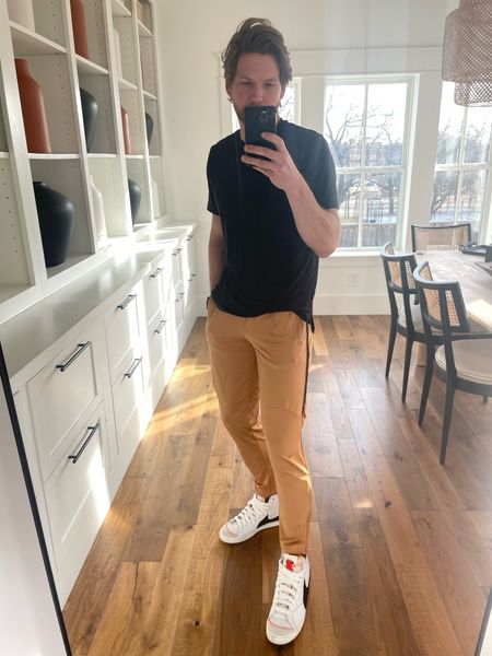 Men’s Amazon Try On Haul—
Amazon Aware active t-shirt. Fits well, feels good, and is moisture wicking. 
Amazon Essentials training pant- fit is good but fabric is a bit thin and bouncy for my preference. Plus this camel color is almost orange in person (these will go back, but they  have a ton of other colors) 

#LTKsalealert #LTKmens #LTKunder50
