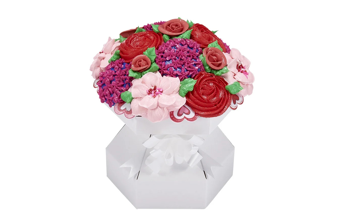 PINK AND RED FLORAL CUPCAKE BOUQUET | Walmart (US)