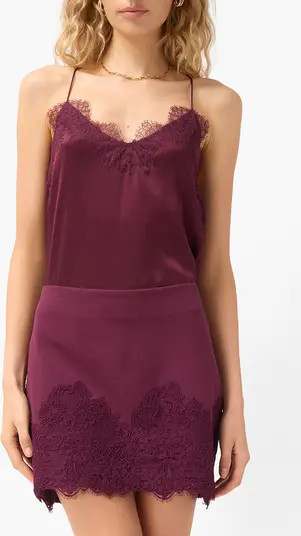 The Racer Lace Trim Silk Camisole | Nordstrom