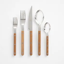 Bistro Teak 5pc Flatware Set | Unison