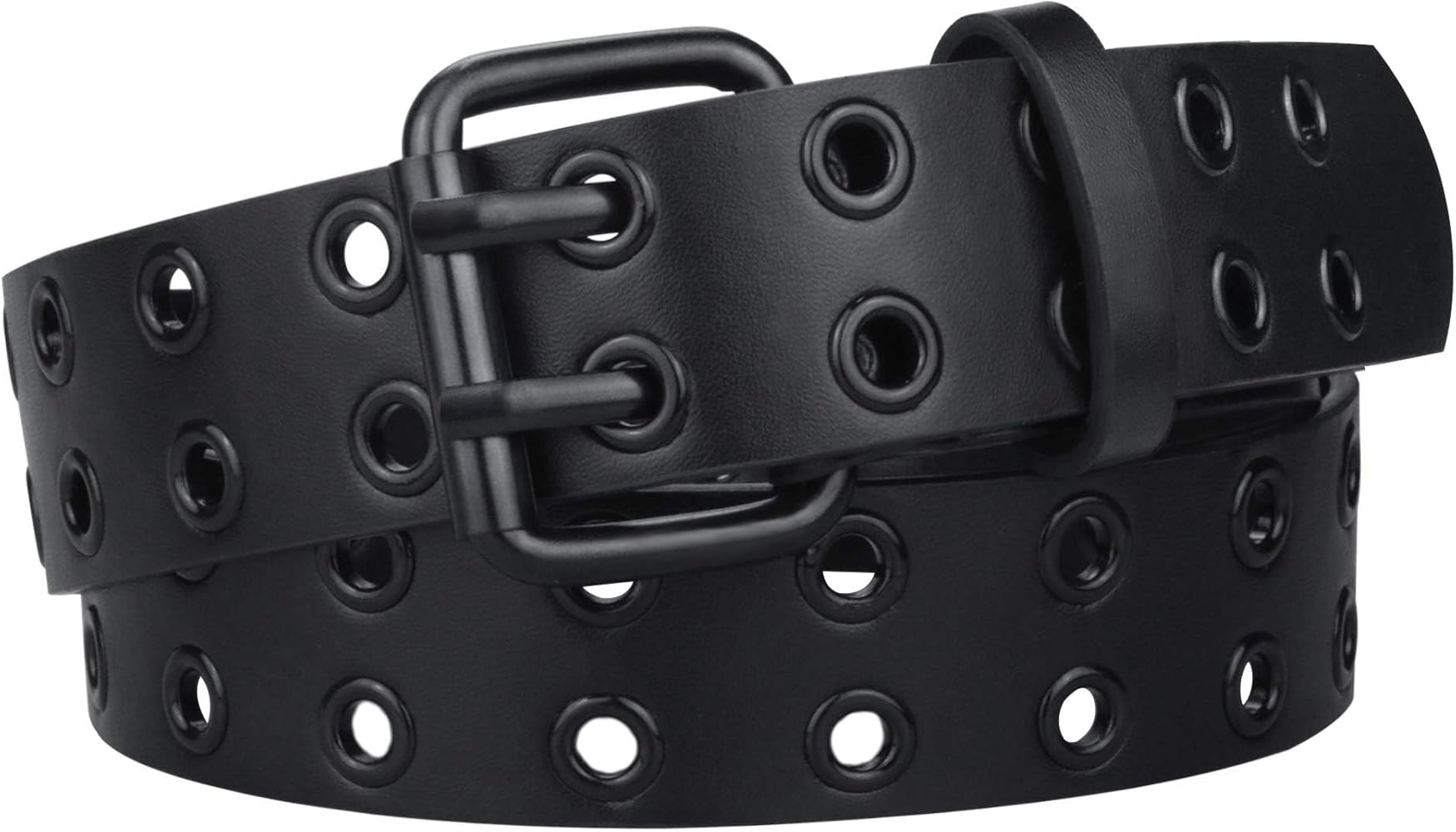 Grommet Leather Belt, Y2K Goth Studded Belts for Women Men Teens | Amazon (US)